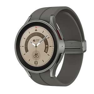 Samsung Galaxy Watch5 Pro Bluetooth (45mm) (Titánszürke, fehér szíj ) ÚJ, bontatlan